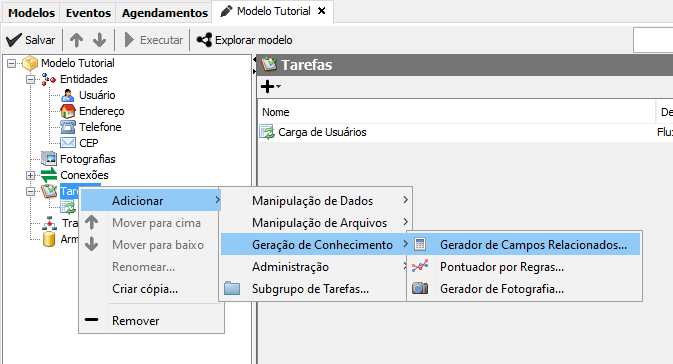 Gerador de Campos Relacionados